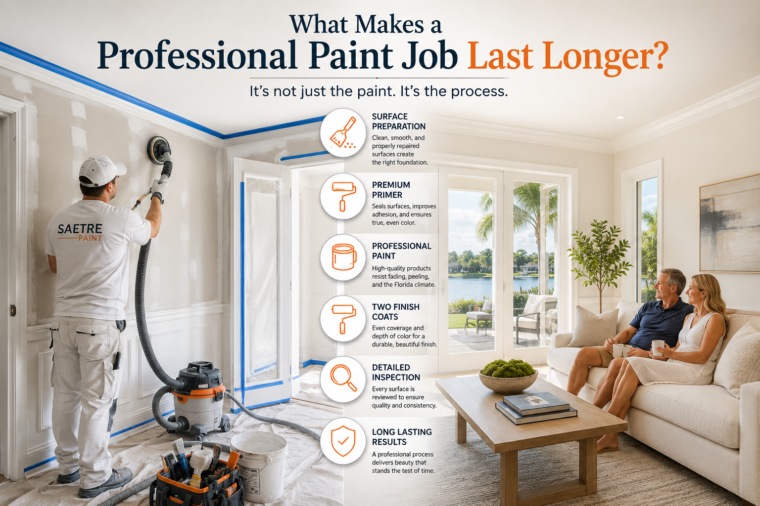 Professional surface preparation and long-lasting residential painting in Sarasota