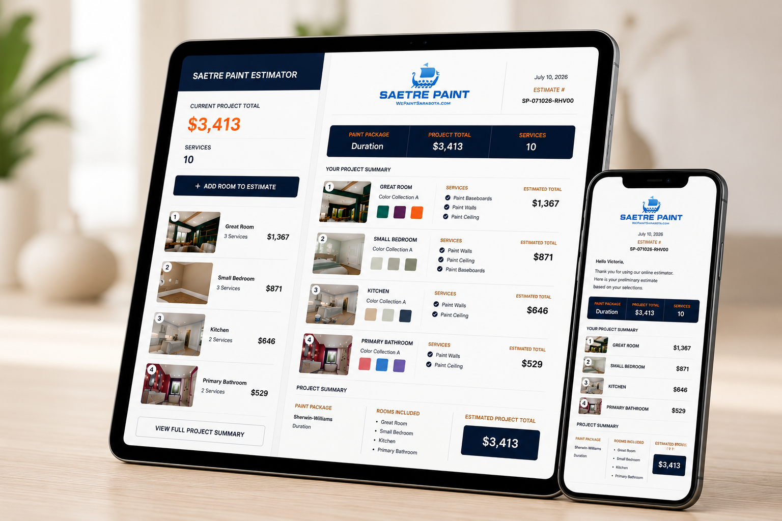 Professional Saetre Paint interior painting estimate experience